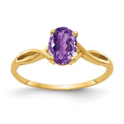 Amethyst Ring 14k Gold 7x5mm Oval Y2197AM, MPN: Y2197AM, 883957539133