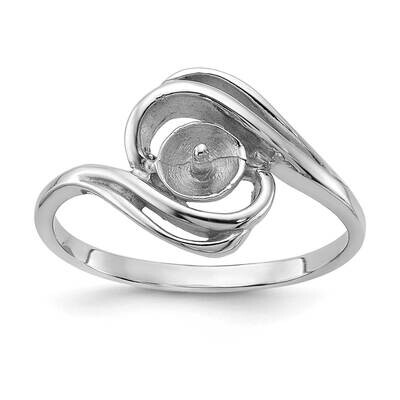 Polished Cultured Pearl Ring Mounting 14k White Gold Y1967, MPN: Y1967,