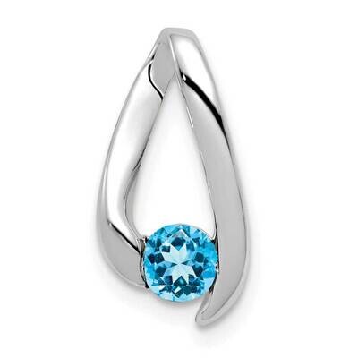 4mm Blue Topaz pendant 14k white Gold XP949BT, MPN: XP949BT, 883957237374