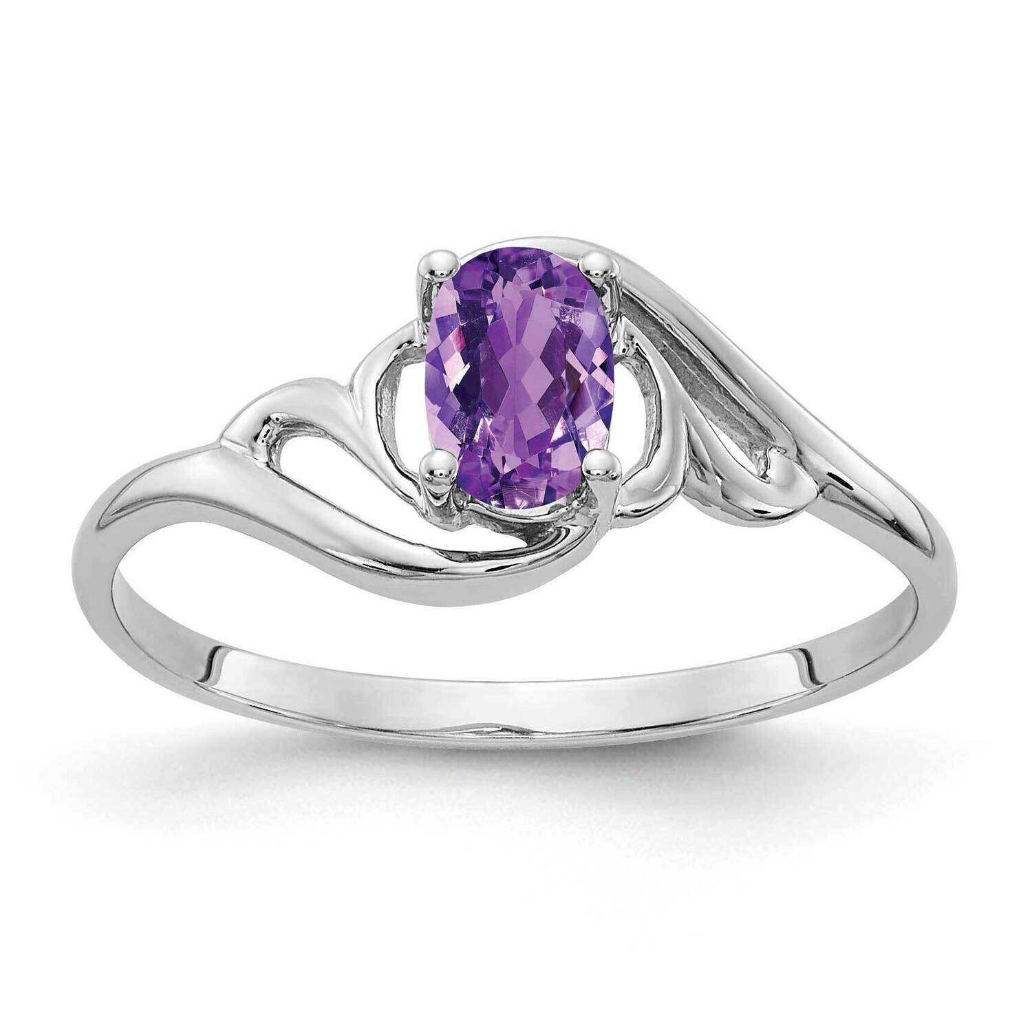 Amethyst Ring 14k white Gold 6x4mm Oval Y2094AM, MPN: Y2094AM, 883957706092