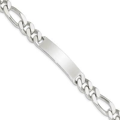 7.5 Inch Engravable Figaro Link ID Bracelet Sterling Silver Polished QID110-7.5, MPN: QID110-7.5, 8…