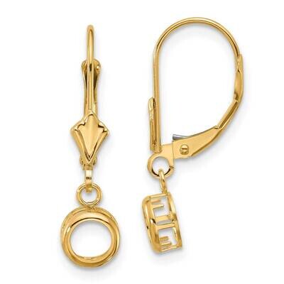 5mm Round Leverback Earring Mountings 14k Gold XLB100, MPN: XLB100, 191101835766