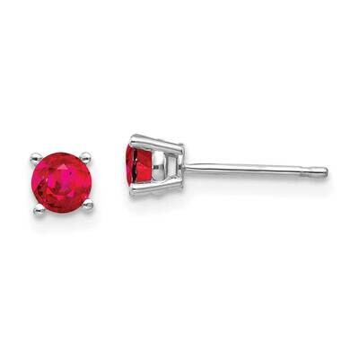 Ruby Earrings 14k White Gold XE71WR-B, MPN: XE71WR-B, 883957338248