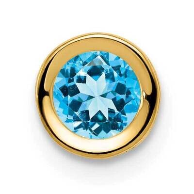5mm Blue Topaz bezel pendant 14k Gold XP320BT, MPN: XP320BT, 883957233185