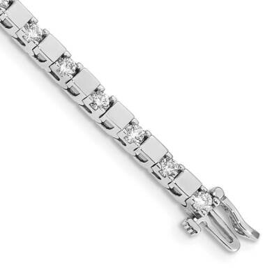 Holds 24 2.8mm Stones 2.16ct Squared Tennis Bracelet Mountin 14k White Gold X744W, MPN: X744W, 1911…