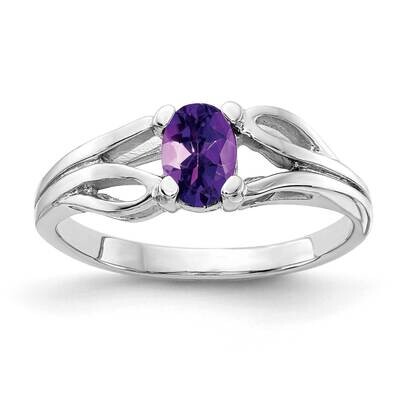 Amethyst Ring 14k white Gold 6x4mm Oval Y2097AM, MPN: Y2097AM, 883957706153