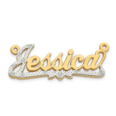 3-Dimensional Diamond Nameplate Pendant 10k Gold 10XNA52, MPN: 10XNA52, 191101093425