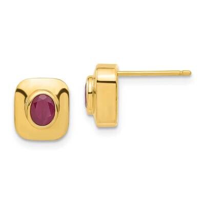 Ruby Earrings 14k Gold YE327