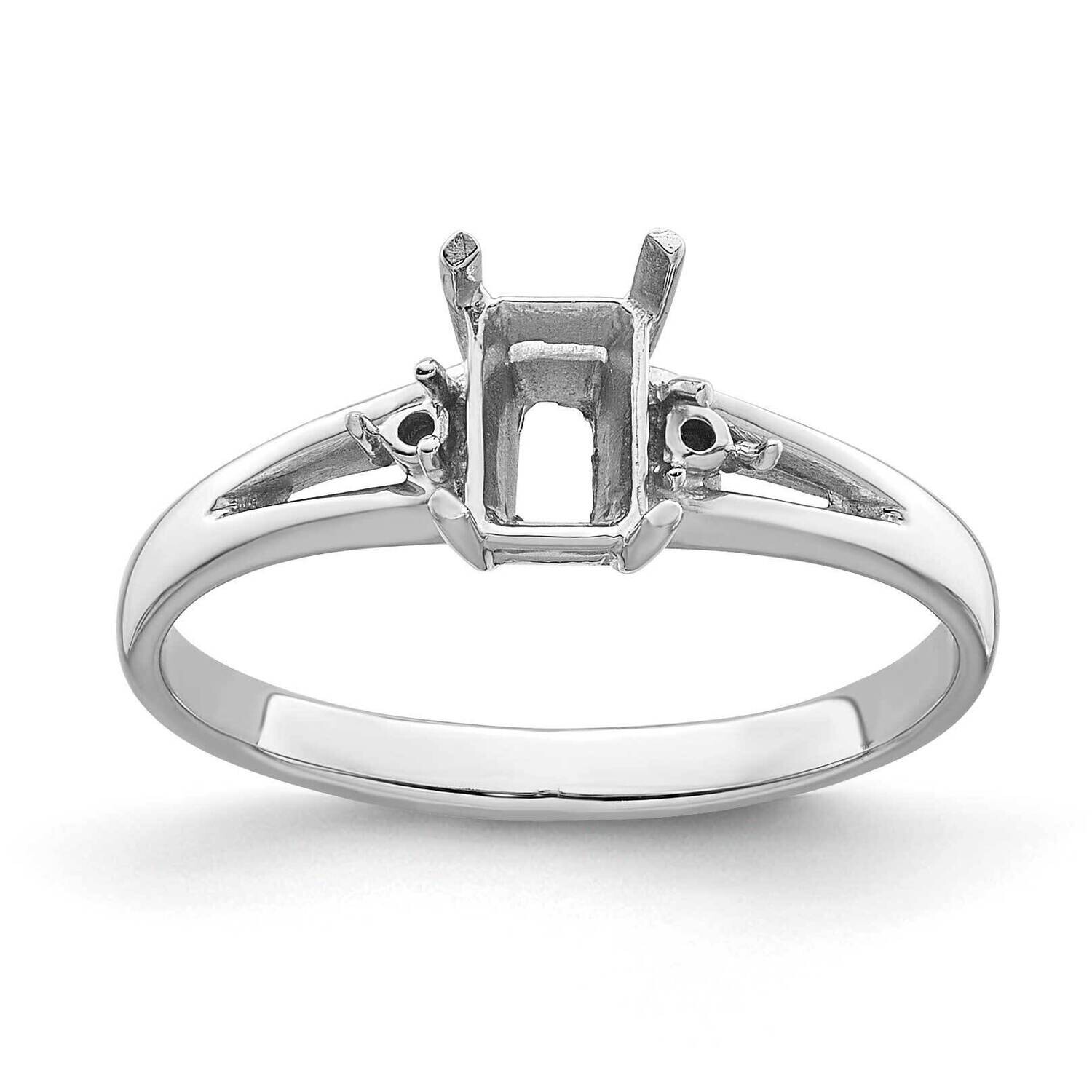 Diamond & Gemstone Ring Mounting 14k White Gold Y4762