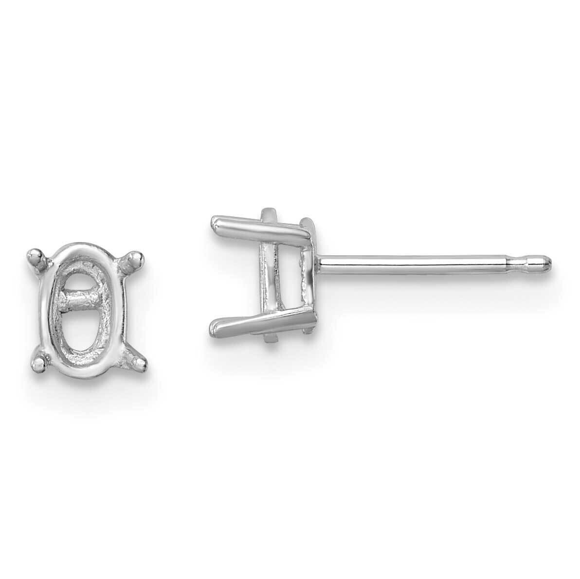 6x4 Oval Earring Mountings 14k White Gold XE86W, MPN: XE86W, 191101835506