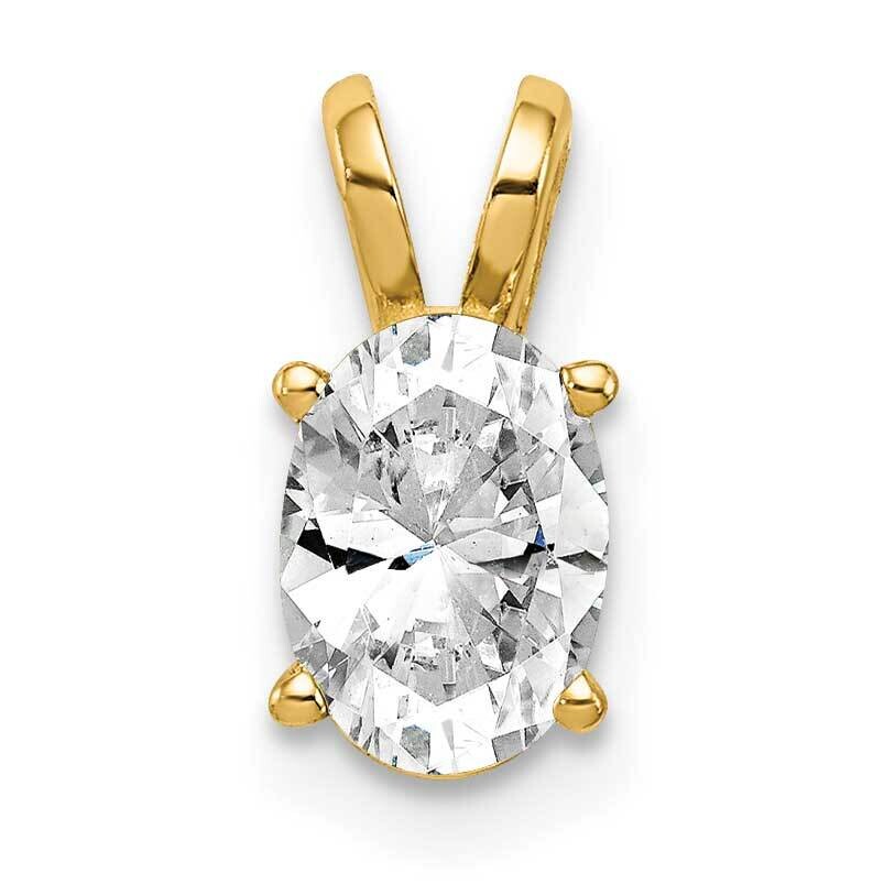 7x5mm Oval Cubic Zirconia pendant 14k Gold XP422CZ Diamond, MPN: XP422CZ, 883957208794