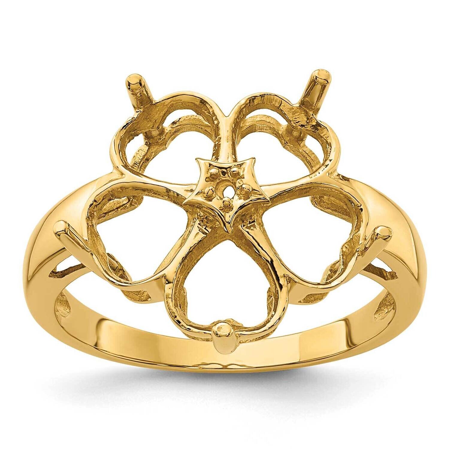 Diamond & Gemstone Ring Mounting 14k Gold Y4583