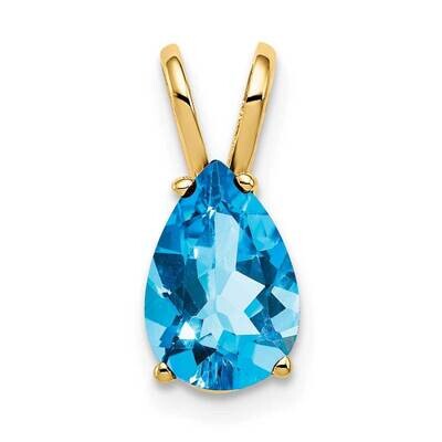 Blue Topaz Diamond pendant 14k Gold XP426BT, MPN: XP426BT, 883957209166