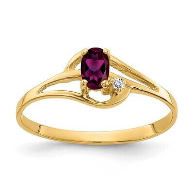 Rhodolite Garnet Diamond Ring 14k Gold 5x3mm Oval X9712RG/A, MPN: X9712RG/A, 883957630878