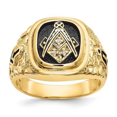 Diamond men&#39;s masonic ring 14k Gold Y4035A, MPN: Y4035A, 191101197789