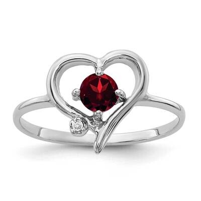 4mm Garnet Diamond Ring 14k white Gold X9737GA/A, MPN: X9737GA/A, 883957639482