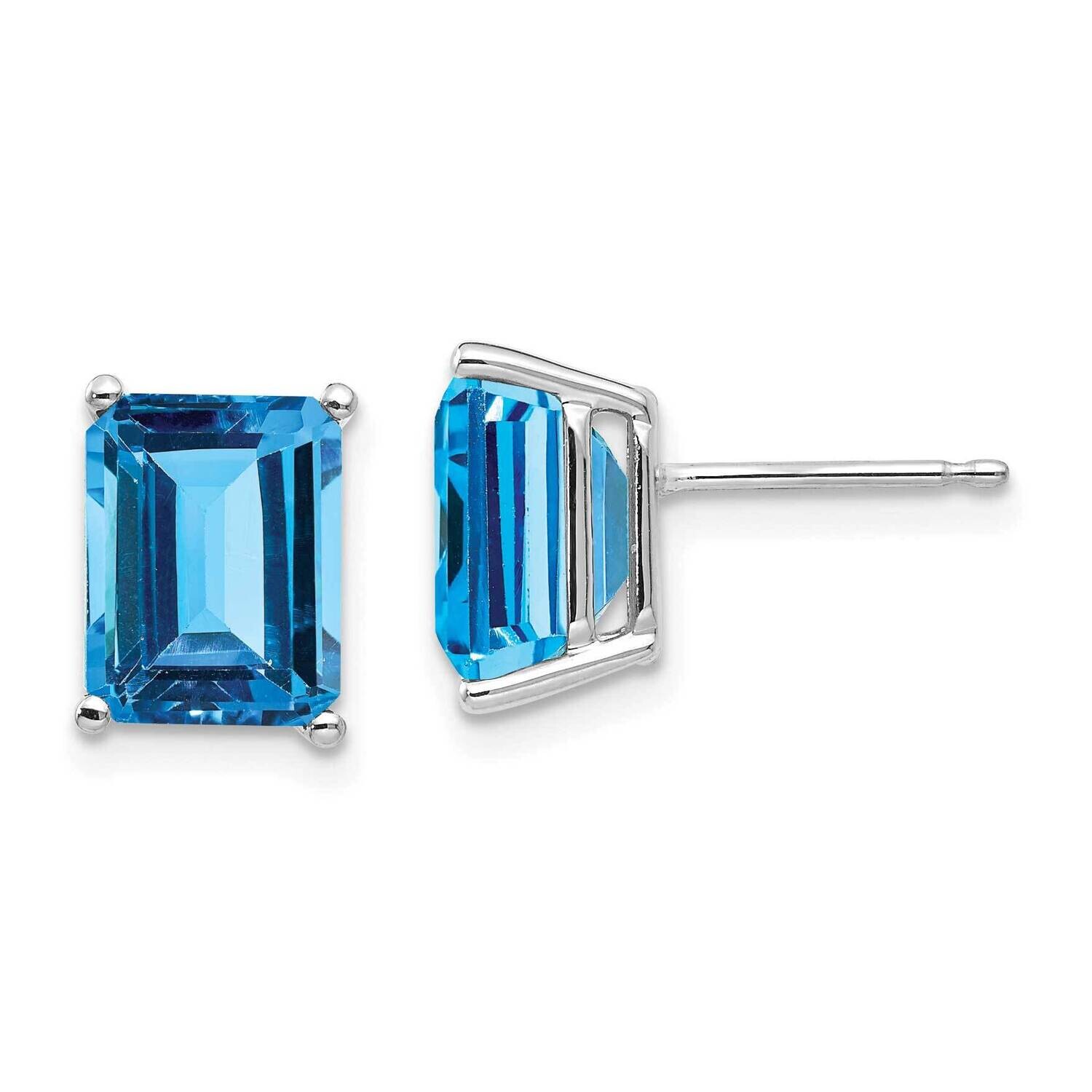 9x7mm Emerald Earring Mountings 14k White Gold XE68W, MPN: XE68W, 191101835100