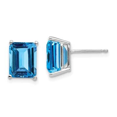 9x7mm Emerald Earring Mountings 14k White Gold XE68W, MPN: XE68W, 191101835100
