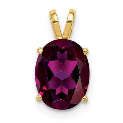 9x7mm Oval Rhodolite Garnet pendant 14k Gold XP424RG, MPN: XP424RG, 883957238975