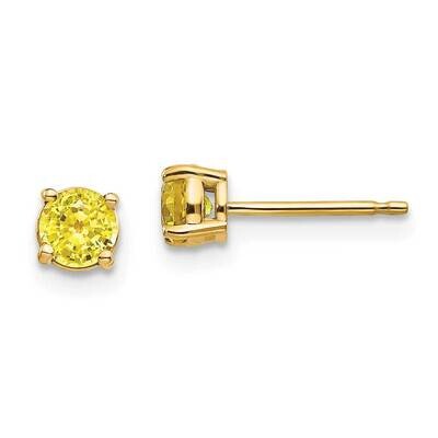 Yellow Sapphire Earrings 14k Gold XE71YS-B, MPN: XE71YS-B, 883957338224