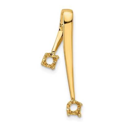 Holds 2-3mm Stone, Chain Slide Mounting 14k Gold XP34, MPN: XP34,