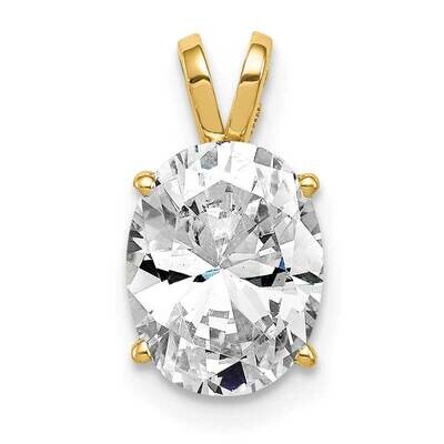 9x7mm Oval Cubic Zirconia pendant 14k Gold XP424CZ Diamond, MPN: XP424CZ, 883957208985