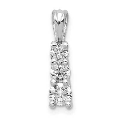 Diamond three stone pendant 14k White Gold XP1399AA, MPN: XP1399AA, 883957169279