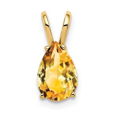 9x6mm Pear Citrine pendant 14k Gold XP426CI, MPN: XP426CI, 883957209180
