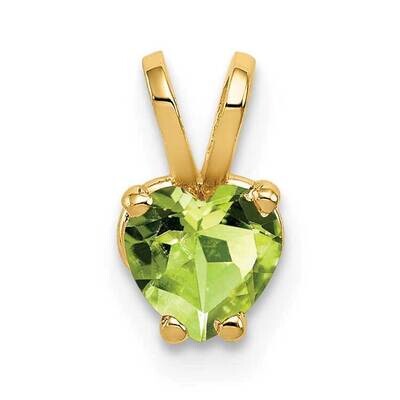 5mm Heart Peridot pendant 14k Gold XP428PE, MPN: XP428PE, 883957232140