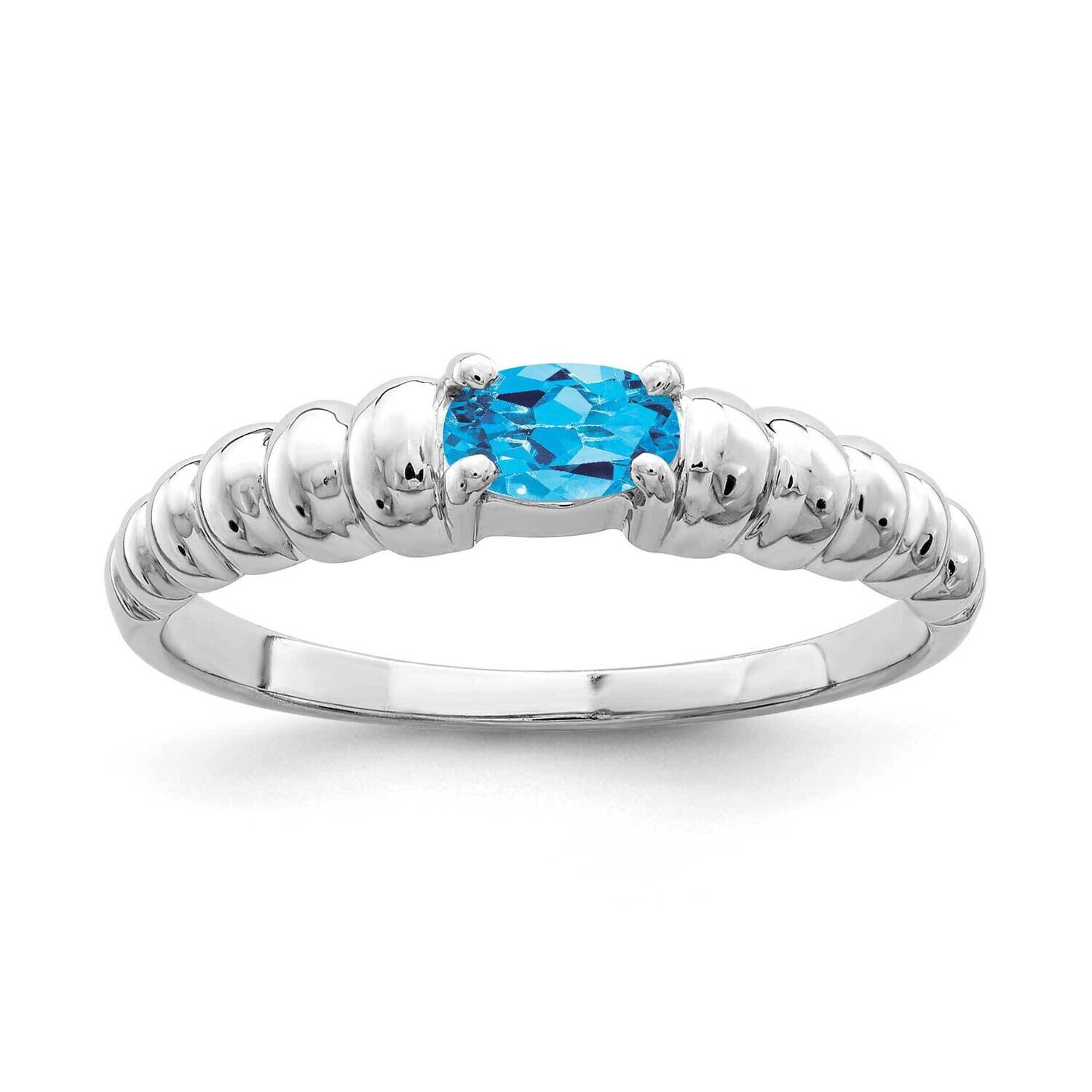 Blue Topaz Ring 14k White Gold X9711BT, MPN: X9711BT, 883957713830