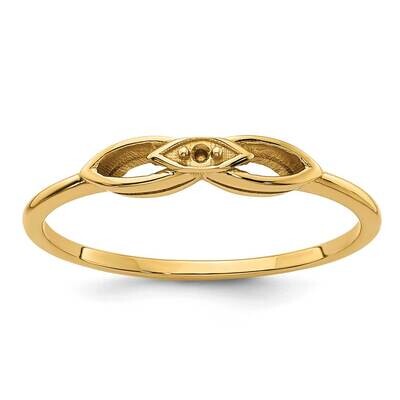 0.01ct. Diamond Ring Mounting 14k Gold Y4258, MPN: Y4258,