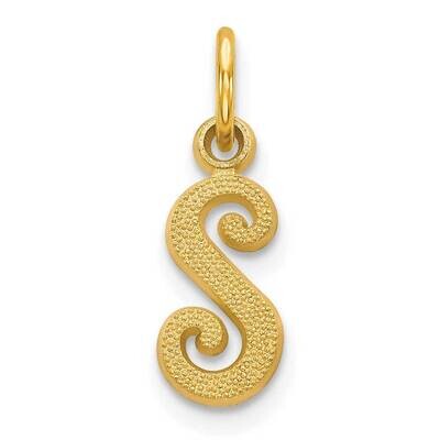 Initial S Charm 10k Gold 10C763S, MPN: 10C763S, 883957429915