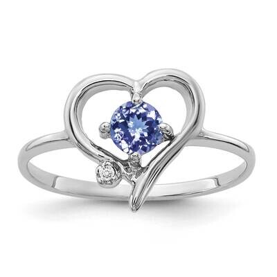 4mm Tanzanite Diamond Ring 14k white Gold X9737T/A, MPN: X9737T/A, 883957639826