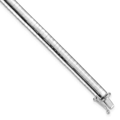 6mm Domed Omega Bracelet 7 Inch 14k White Gold OW6-7, MPN: OW6-7, 729367426642