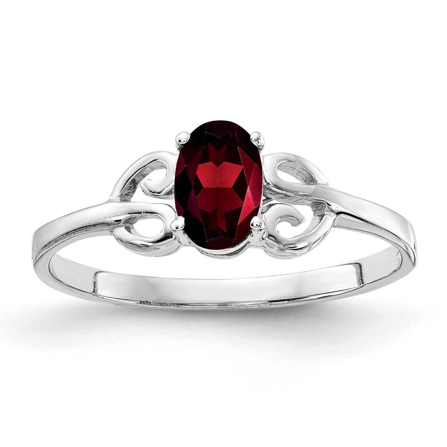 Garnet Ring 14k white Gold 6x4mm Oval X9687GA, MPN: X9687GA, 883957576749