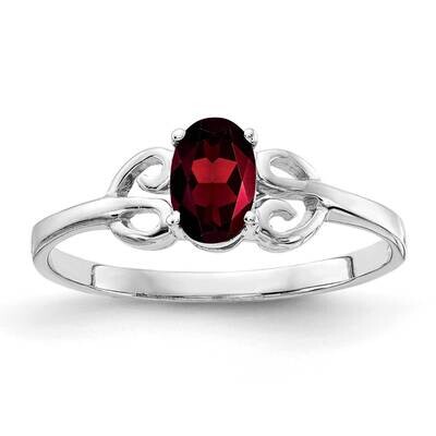 Garnet Ring 14k white Gold 6x4mm Oval X9687GA, MPN: X9687GA, 883957576749