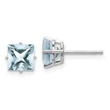 Aquamarine Earrings 14k White Gold XE62WAQ-B, MPN: XE62WAQ-B, 883957341941