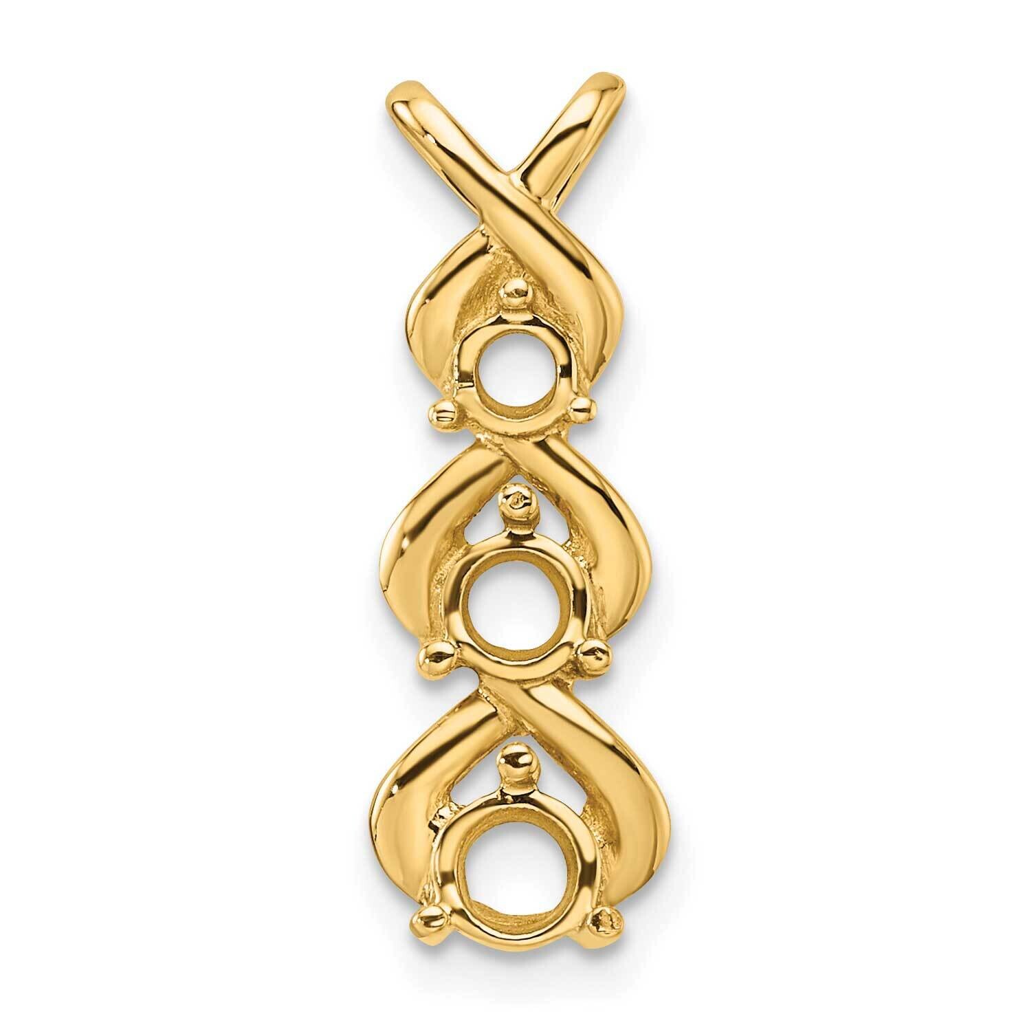 Holds 1-4, 1-3.5, 1-3.1mm Stone, Pendant Mounting 14k Gold XP675