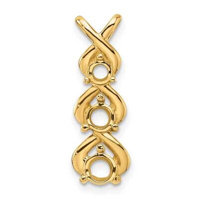 Holds 1-4, 1-3.5, 1-3.1mm Stone, Pendant Mounting 14k Gold XP675, MPN: XP675,