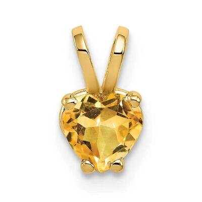 5mm Heart Citrine pendant 14k Gold XP428CI, MPN: XP428CI, 883957209319