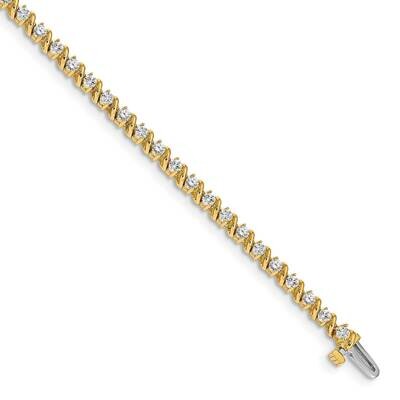 Holds 44 2.25mm Stones 2.02ct Swirled Tennis Bracelet Mounting 14k Gold X630, MPN: X630,