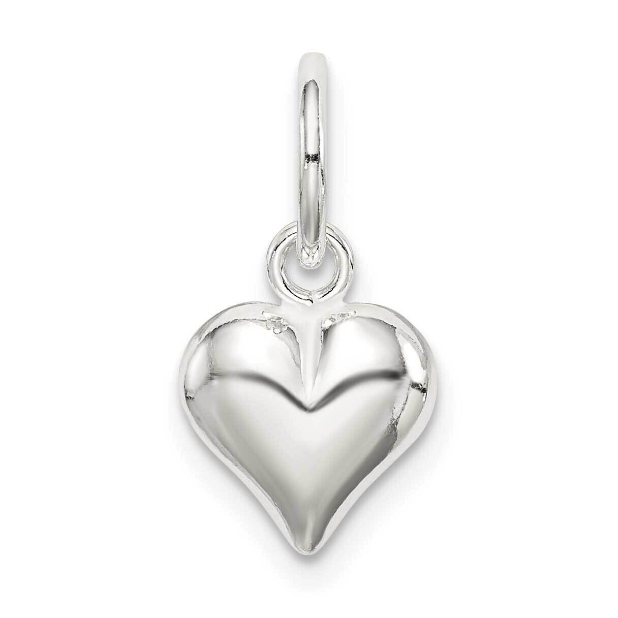 Puff Heart Charm Sterling Silver QC6722