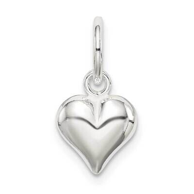 Puff Heart Charm Sterling Silver QC6722, MPN: QC6722, 886774557878
