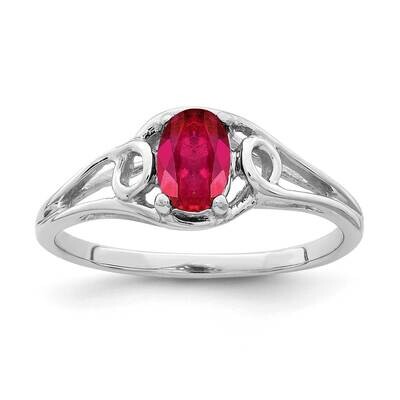 Ruby Ring 14k white Gold 7x5mm Oval Y2206R, MPN: Y2206R, 883957556093