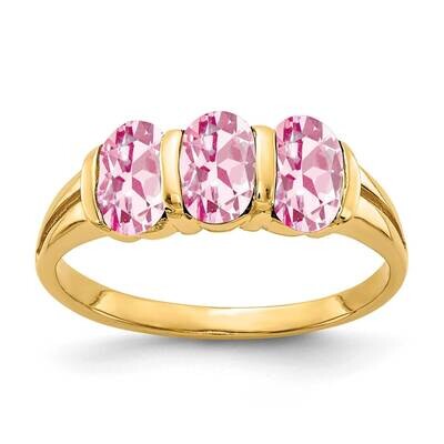Pink Tourmaline Ring 14k Gold 6x4mm Oval Y2034PT, MPN: Y2034PT, 883957675312