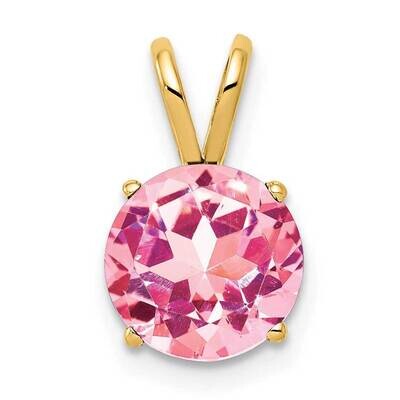 8mm Pink Tourmaline pendant 14k Gold XP418PT, MPN: XP418PT, 883957207001