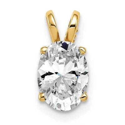 8x6mm Oval Cubic Zirconia pendant 14k Gold XP423CZ Diamond, MPN: XP423CZ, 883957208886