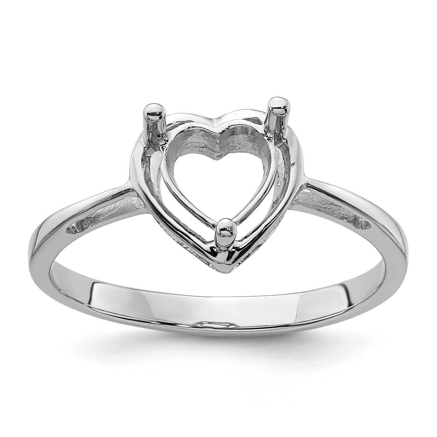 Gemstone Ring Mounting 14k White Gold Y4563