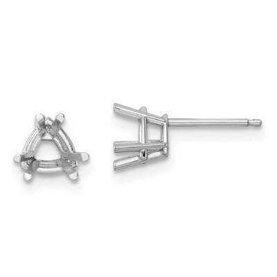 6mm Trillion Earring Mountings 14k White Gold XE94W, MPN: XE94W, 191101835650