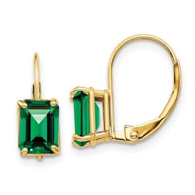 7x5mm Emerald Cut Mount Saint Helens Leverback Earrings 14k Gold XLB124MS, MPN: XLB124MS, 883957130…